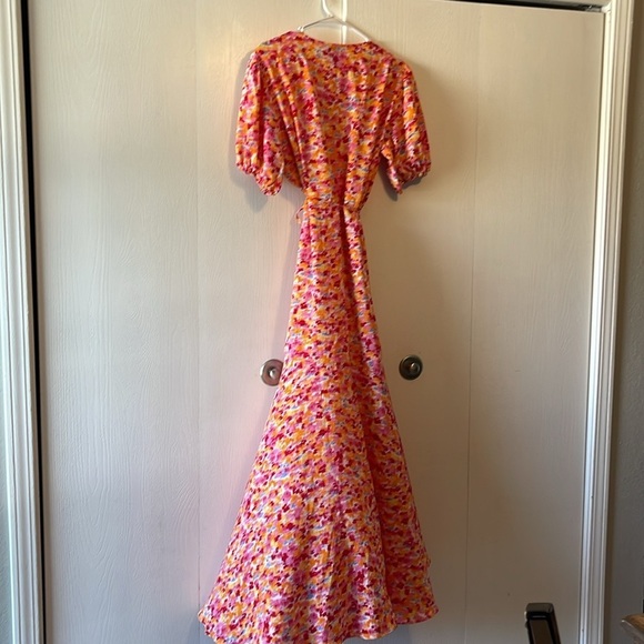 Lili Sidonio Molly Bracken Dress Size large wrap multi color long dress - Picture 7 of 7